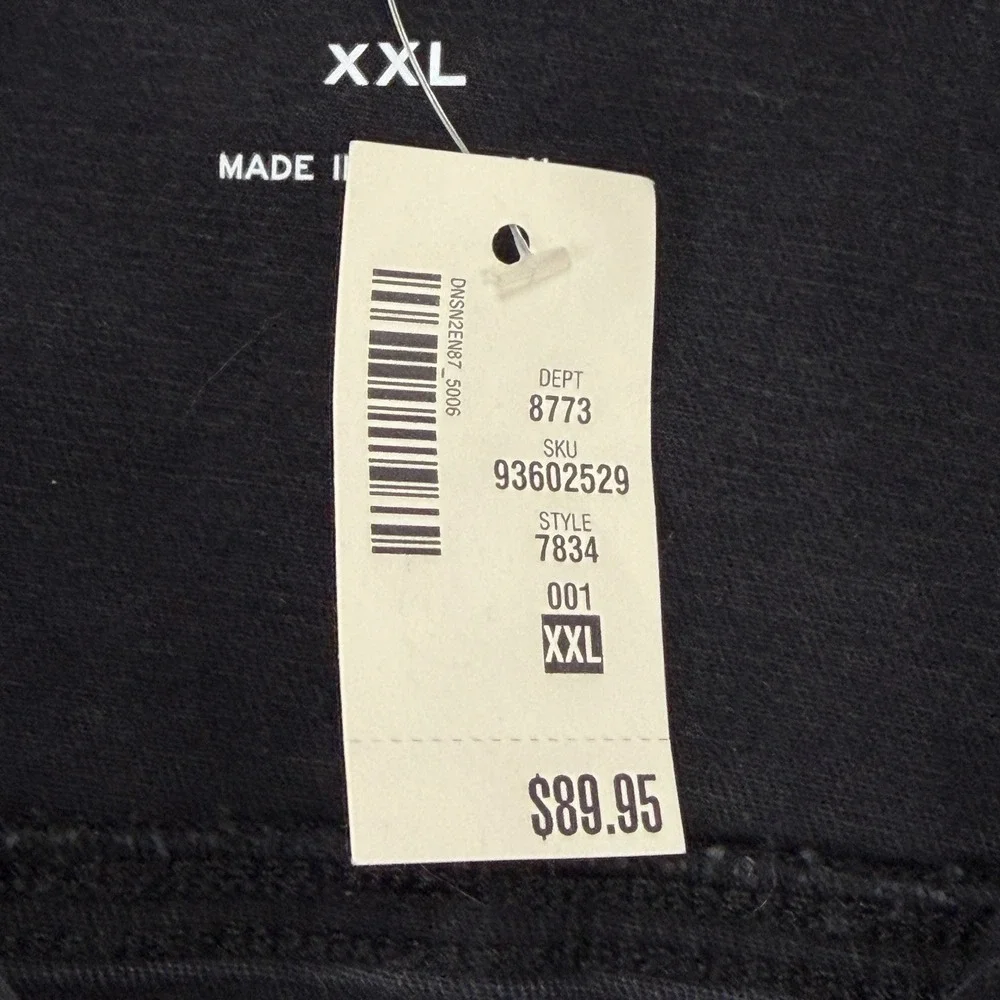 Aeropostale Mens Black Distressed Denim Trucker Jacket‎ XXL 7834-001 New